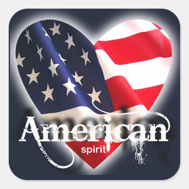 american spirit square sticker (Front)