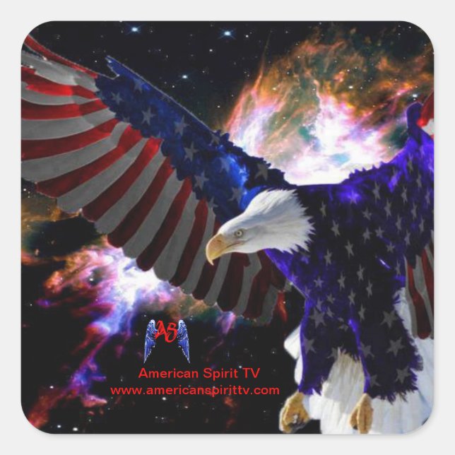 American Spirit TV - U.S.A. Eagle Sticker (Front)