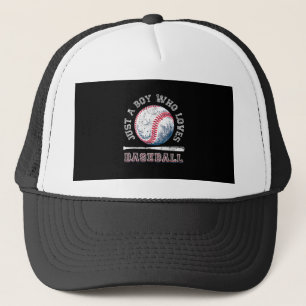 American Sport Fan Baseball Lover Boys Batter Trucker Hat