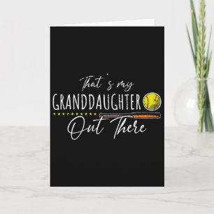 American Sport Softll Player Proud Grandparents So Card