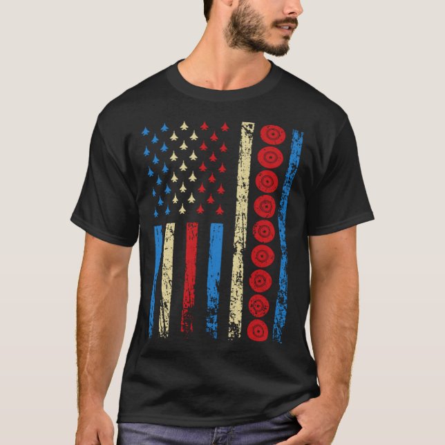 American Sports Flag 4th Of July Lawn Bowling Athl T-Shirt (Front)