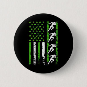 American Sports Flag Athletic Track And Field Eart 6 Cm Round Badge
