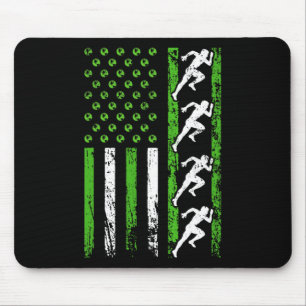American Sports Flag Athletic Track And Field Eart Mouse Pad