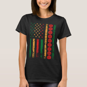 American Sports Flag Black History Month Lawn Bowl T-Shirt