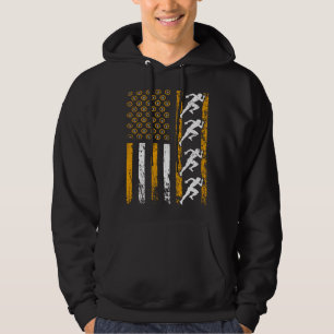 American Sports Flag Construction Track And Field Hoodie