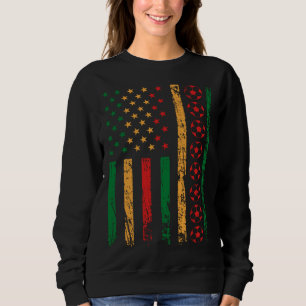 American Sports Flag Football Black History Month  Sweatshirt