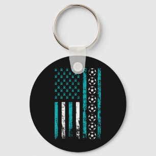 American Sports Flag Football Stress Awareness Mon Key Ring
