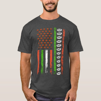 American Sports Flag Halloween Pumpkin Ultimate fu T-Shirt