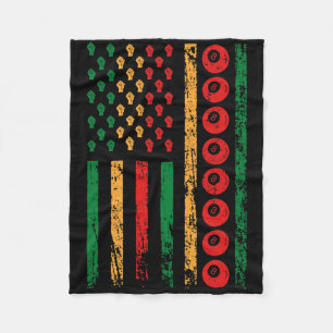 American Sports Flag Melanated Billiards Juneteent Fleece Blanket