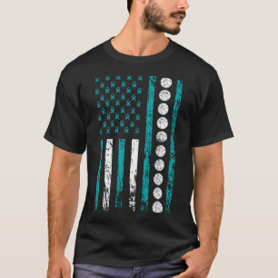 American Sports Flag Stress Awareness Month Basket T-Shirt