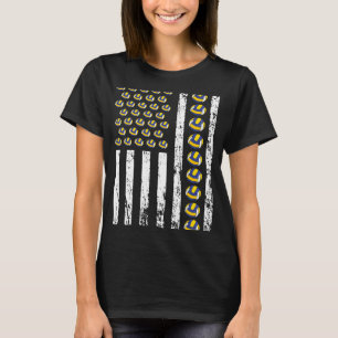 American Sports Volleyball Flag Athletic Ball Game T-Shirt