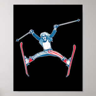 American spread eagle funny ski American spread ea Poster