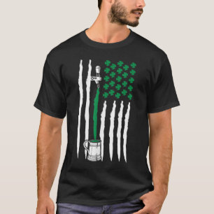 American St Patricks Day Shamrock And Beer T-Shirt