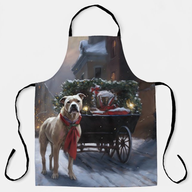 American Staffordshire Christmas Festive Season Apron (Front)