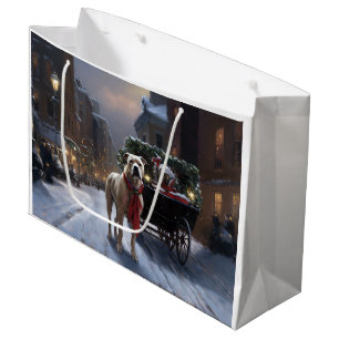 American Staffordshire Christmas Festive Season Large Gift Bag