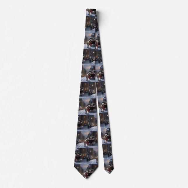 American Staffordshire Christmas Festive Season Tie (Front)