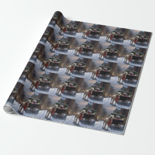 American Staffordshire Christmas Festive Season Wrapping Paper