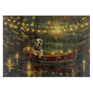 American Staffordshire Christmas Festive Voyage Cutting Board