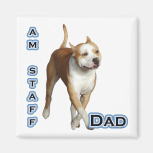American Staffordshire Dad 4 - Magnet