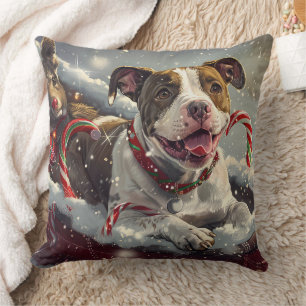 American Staffordshire Dog Christmas Festive  Cushion