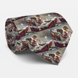 American Staffordshire Dog Christmas Festive Tie
