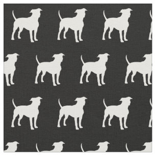 American Staffordshire Dog Silhouette Pet Amstaff Fabric