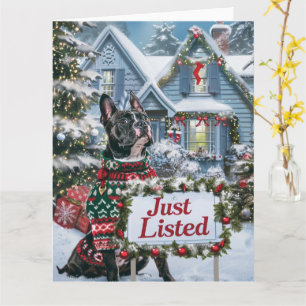 American Staffordshire Festive Realtor Christmas Card