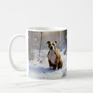 American Staffordshire Let It Snow Christmas  Coffee Mug