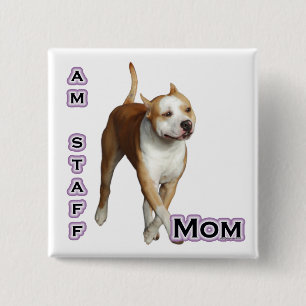 American Staffordshire Mum 4 - Button