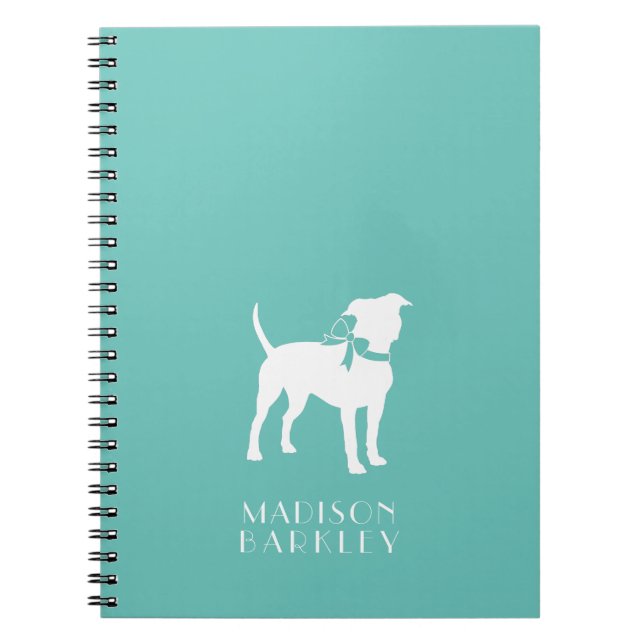 American Staffordshire Pit bull Dog Puppy Notebook (Front)
