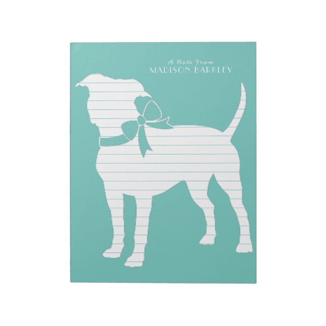 American Staffordshire Pit bull Dog Puppy Notepad (Rotated)