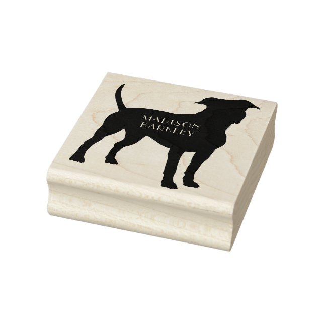 American Staffordshire Pit bull Dog Puppy Rubber Stamp (Stamp)