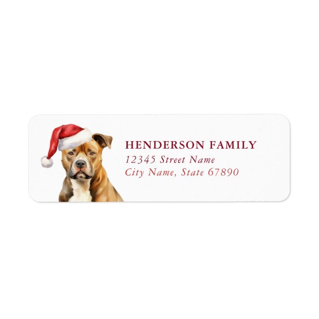 American Staffordshire Return Address Labels (Front)