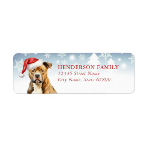 American Staffordshire Return Address Labels
