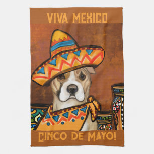 AMERICAN STAFFORDSHIRE TEA TOWEL