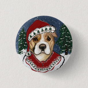 AMERICAN STAFFORDSHIRE TERRIER 3 CM ROUND BADGE