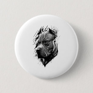 American Staffordshire Terrier  6 Cm Round Badge