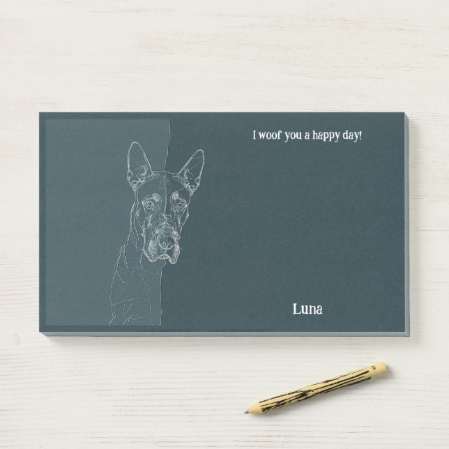 American Staffordshire Terrier Abstract Dog Name  Post-it Notes (On Desk)