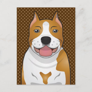 American Staffordshire Terrier (Amstaff) Postcard