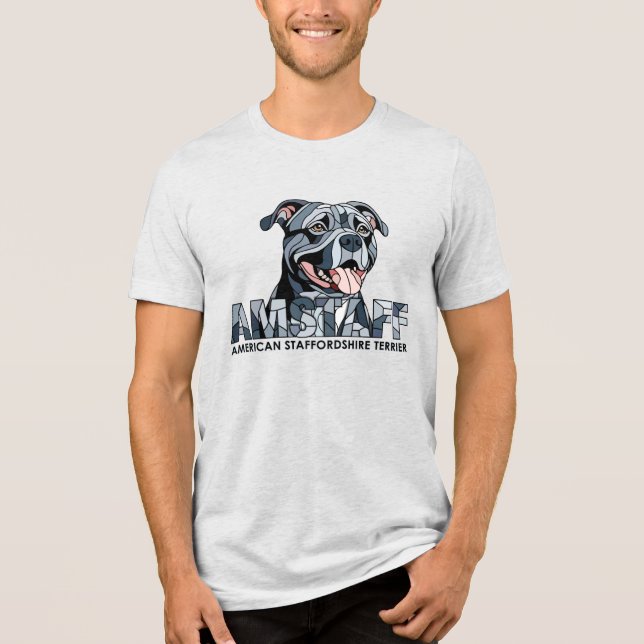 American Staffordshire Terrier - Amstaff Tri-Blend Shirt (Front)