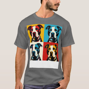 American Staffordshire Terrier Art Dog Lovers T-Shirt