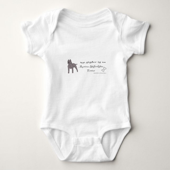 american staffordshire terrier baby bodysuit (Front)
