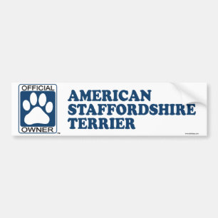 American Staffordshire Terrier Blue Bumper Sticker