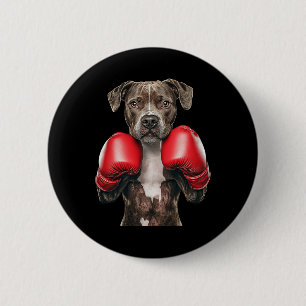 American Staffordshire Terrier Boxing 6 Cm Round Badge