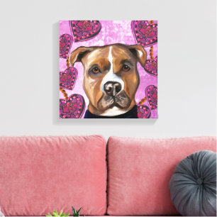 AMERICAN STAFFORDSHIRE TERRIER        CANVAS PRINT