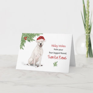 American Staffordshire Terrier Christmas From Dog Card