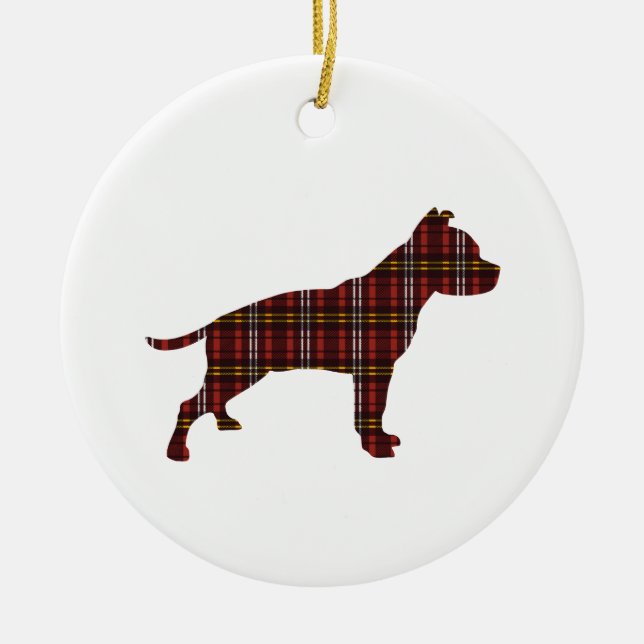American Staffordshire Terrier Christmas Ornament (Front)