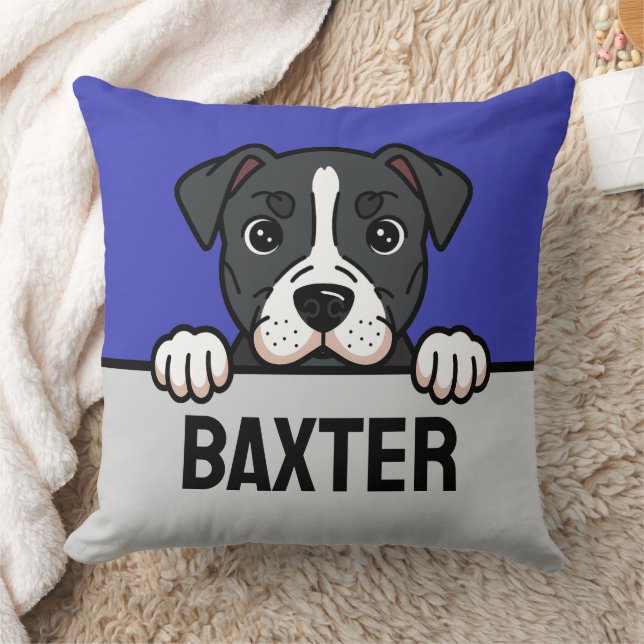 American Staffordshire Terrier Custom Amstaff Dog Cushion (Blanket)