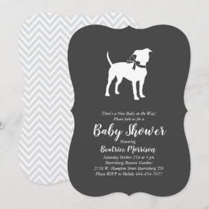 American Staffordshire Terrier Dog Baby Shower Invitation
