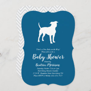 American Staffordshire Terrier Dog Baby Shower Invitation